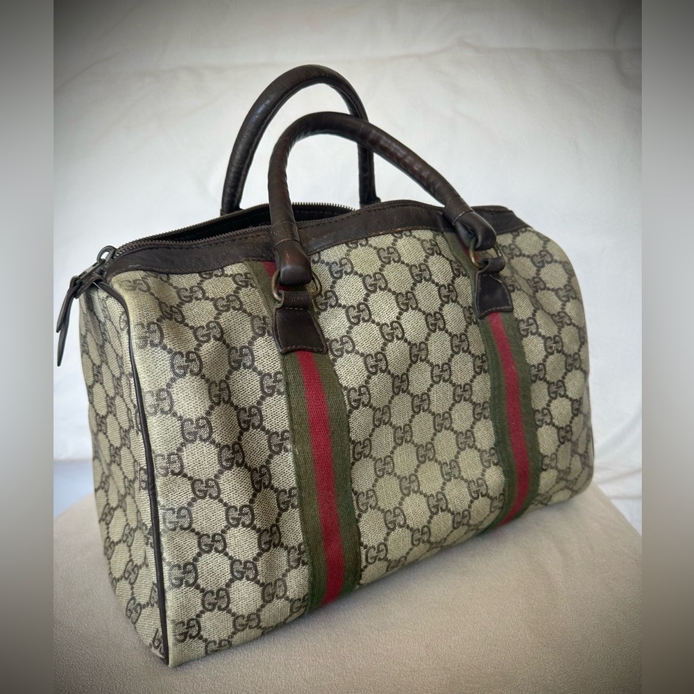 Vintage 80’s GUCCI GG Supreme Boston Bag Vintage - Picture 4 of 16